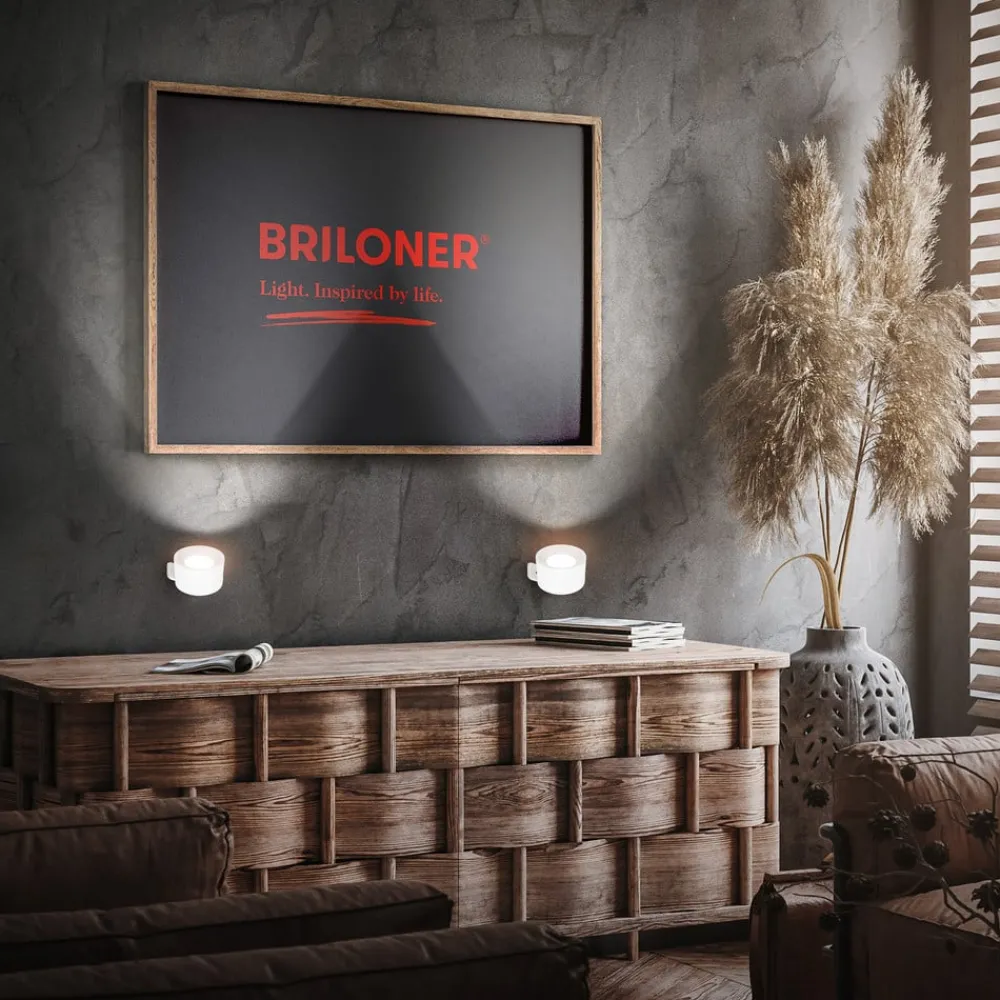 Briloner Væglamper|Væglamper > LED-væglampe Tari, hvid, CCT, touchdæmper, USB