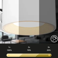 Briloner Væglamper|Væglamper > LED-væglampe Tari, hvid, CCT, touchdæmper, USB