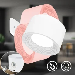Briloner Væglamper|Væglamper > LED-væglampe Tari, hvid, CCT, touchdæmper, USB