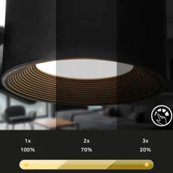 Væglamper|Væglamper ^ Briloner LED-væglampe Tari, sort, CCT, touchdæmper, USB