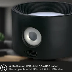 Væglamper|Væglamper ^ Briloner LED-væglampe Tari, sort, CCT, touchdæmper, USB