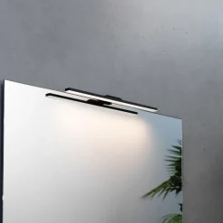Væg- Og Spejllamper ^ MCJ LED-væglampe til badeværelset Modena IP44 sort, 4.000 K, bredde 40 cm