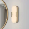 Searchlight Væg- Og Spejllamper > LED-væglampe til badeværelset Opaline Højde 35 cm guldfarvet metal/harpiks
