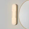 Væg- Og Spejllamper ^ Searchlight LED-væglampe til badeværelset Opaline Højde 50 cm guldfarvet metal/harpiks