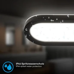 Briloner Væg- Og Spejllamper|Væglamper > LED-væglampe til badeværelset Pil, sort, bredde 35 cm, plast