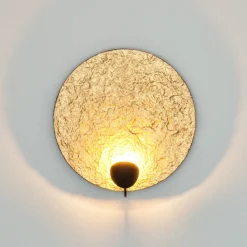 Holländer Væglamper > LED-væglampe Traversa, skinnende guld, Ø 35 cm