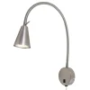 Briloner Væglamper|Væglamper > LED-væglampe Tusa, nikkel, metal, 45 cm, fleksibel arm