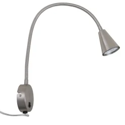Briloner Væglamper|Væglamper > LED-væglampe Tusa, nikkel, metal, 45 cm, fleksibel arm