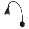 Briloner Væglamper|Væglamper > LED-væglampe Tusa, sort, metal, 45 cm, fleksibel arm