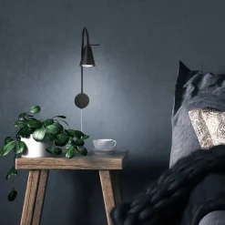 Briloner Væglamper|Væglamper > LED-væglampe Tusa, sort, metal, 45 cm, fleksibel arm