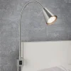 Briloner Underskabsbelysning|Væglamper > LED-væglampe Tuso, nikkel, sengemontering, metal