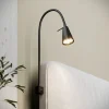 Underskabsbelysning|Væglamper ^ Briloner LED-væglampe Tuso, sort, sengemontering, metal
