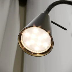 Underskabsbelysning|Væglamper ^ Briloner LED-væglampe Tuso, sort, sengemontering, metal