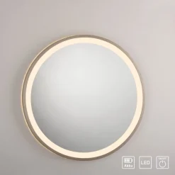 Paul Neuhaus Møbel Og Interiør > LED-vægspegel VIDRO, bronze, Ø 46 cm, powerbank, afbryder