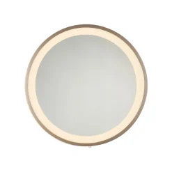 Paul Neuhaus Møbel Og Interiør > LED-vægspegel VIDRO, bronze, Ø 36 cm, powerbank, afbryder
