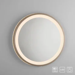 Paul Neuhaus Møbel Og Interiør > LED-vægspegel VIDRO, bronze, Ø 36 cm, powerbank, afbryder