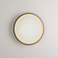 Paul Neuhaus Møbel Og Interiør > LED-vægspegel VIDRO, grå, Ø 26 cm, powerbank, afbryder