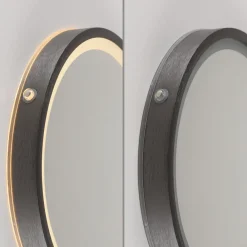Paul Neuhaus Møbel Og Interiør > LED-vægspegel VIDRO, grå, Ø 26 cm, powerbank, afbryder
