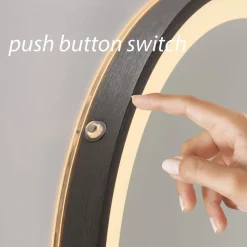 Paul Neuhaus Møbel Og Interiør > LED-vægspejl VIDRO, grå, Ø 46 cm, powerbank, afbryder