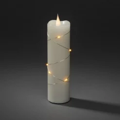 Konstsmide Christmas Julepynt|Led Stearinlys > LED-vokslys creme lys farve rav 17,8 cm