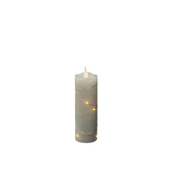 Julepynt|Led Stearinlys ^ Konstsmide Christmas LED-vokslys creme lys farve rav 15,2 cm