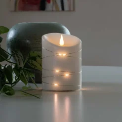 Konstsmide Christmas Julepynt|Led Stearinlys > LED-vokslys hvid Lysfarve varm hvid 14 cm