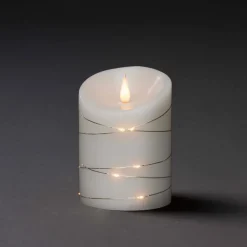 Konstsmide Christmas Julepynt|Led Stearinlys > LED-vokslys hvid Lysfarve varm hvid 14 cm
