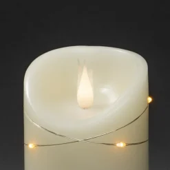 Konstsmide Christmas Julepynt|Led Stearinlys > LED-vokslys hvid Lysfarve varm hvid 14 cm