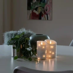 Konstsmide Christmas Julepynt|Led Stearinlys > LED-vokslys hvid Lysfarve varm hvid 14 cm