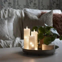 Konstsmide Christmas Julepynt|Led Stearinlys > LED-vokslys hvid Lysfarve varm hvid 12,7 cm