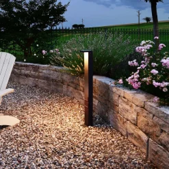 Gadebelysning ^ Deko-Light Lerna LED-gadelampe, højde 100 cm, CCT, grå, stikkontakter