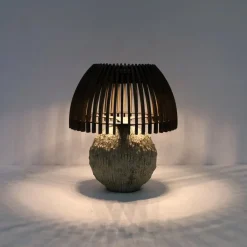 Solcelle Lampe Med Sensor|Solcellelamper ^ Les Jardins LED-bordlampe Alba, grå/beige, højde 41 cm