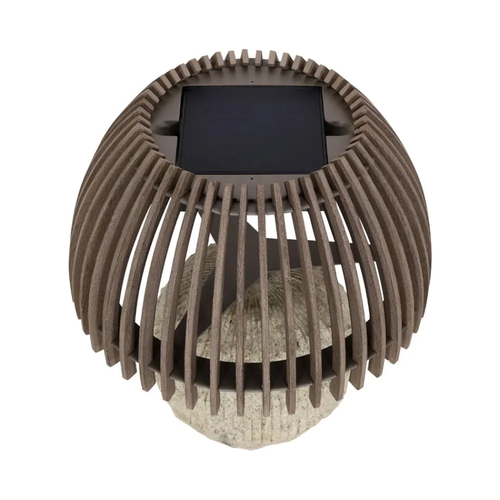 Solcelle Lampe Med Sensor|Solcellelamper ^ Les Jardins LED-bordlampe Alba, grå/beige, højde 41 cm
