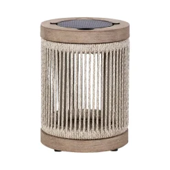 Les Jardins Solcellelamper > LED-solcellebordlampe Rop&Strip, grå/beige