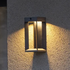 Les Jardins Solcelle Lampe Med Sensor|Væglampe Med Sensor > LED-solcellelampe Teckalu, grå/sort