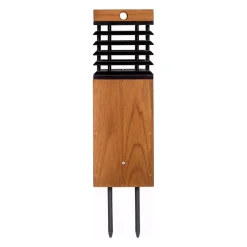 Les Jardins Solcelle Lampe Med Sensor|Sokkellamper Med Sensor > LED-solcellelampe Tekura, teak/grå, spids