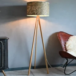 LeuchtNatur Gulvlamper|Gulvlamper > Ligno gulvlampe, eg, hø/alpeeng