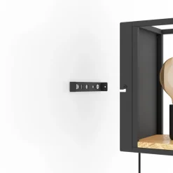 EGLO Væglamper > Libertad væglampe, bredde 14 cm, sort/træ, stål