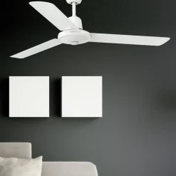 Loftventilatorer ^ FARO BARCELONA Lige hvid loftventilator ECO INDUS