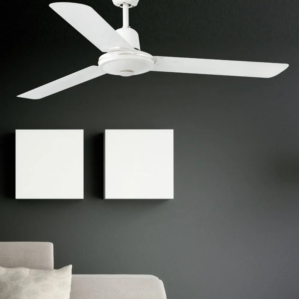 Loftventilatorer ^ FARO BARCELONA Lige hvid loftventilator ECO INDUS