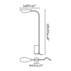 FARO BARCELONA Gulvlamper > Liggera gulvlampe, sort, stål, højde 138,3 cm