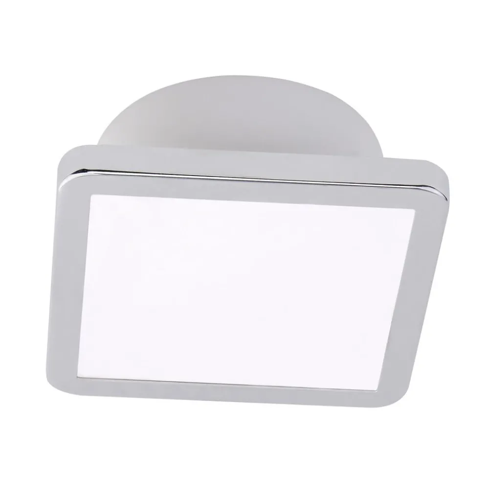Loftlamper ^ LIGHTME Loftlampe Aqua Uno, 11 x 11 cm, krom, IP44