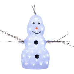 STAR TRADING Dekorationsbelysning|Julepynt > Lille LED-figur Crystal Snowman til udendørs brug