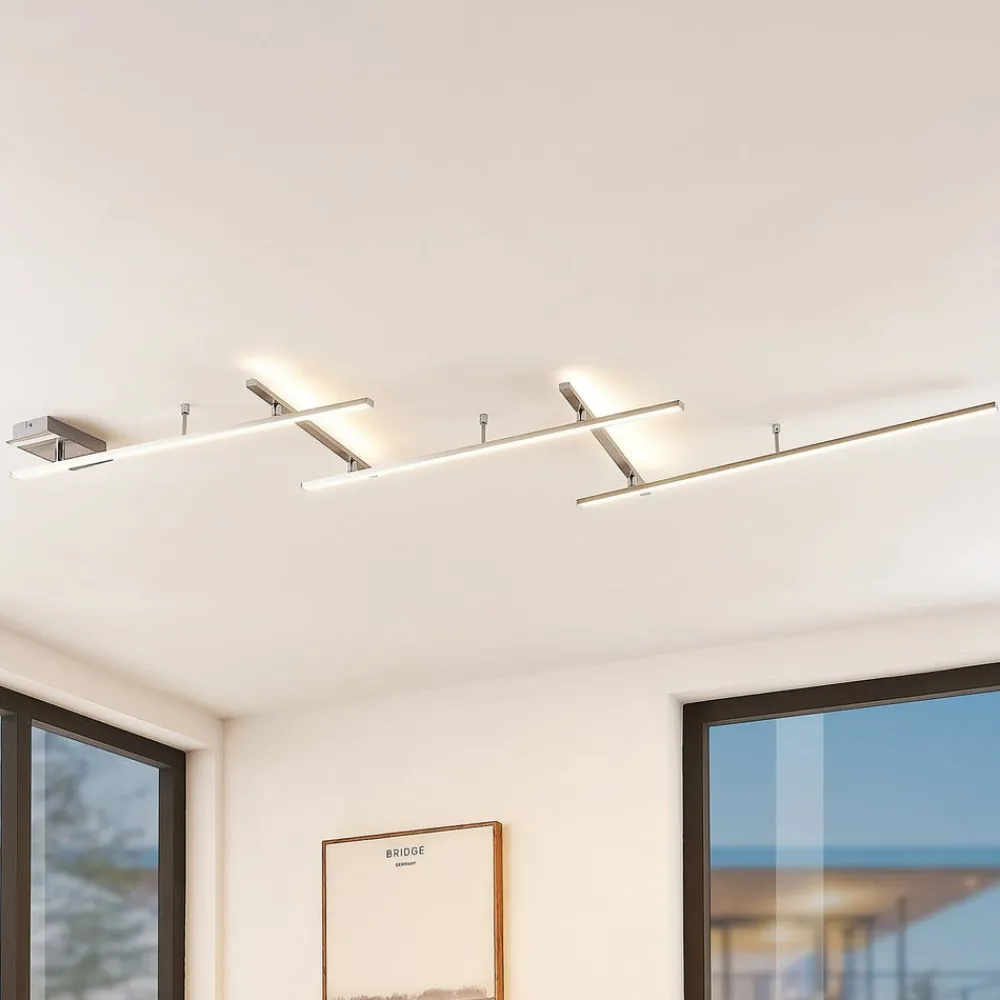 Lindby Loftlamper > Acia LED-loftlampe, nikkel