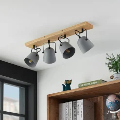 Lindby Spotlights > Adalin loftlampe, 4 lyskilder, grå