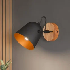 Lindby Loftlamper|Loftlamper > Adalin væglampe, sort