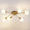 Loftlamper|Pendellamper ^ Lindby Agmar loftlampe, 6 lyskilder, messing