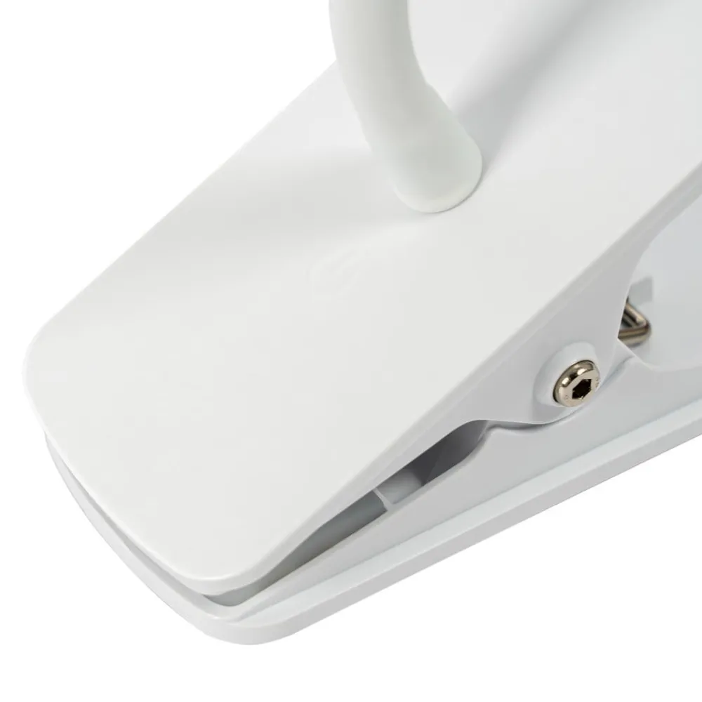 Lindby Arbejdsrum/Kontor|Bordlamper > Ailina LED-bordlampe, klemmefod, hvid
