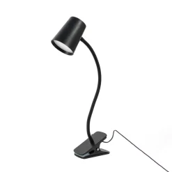 Arbejdsrum/Kontor|Bordlamper ^ Lindby Ailina LED-bordlampe, klemmefod, sort