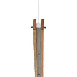 Lindby Pendellamper|Pendellamper > Alimara LED-hængelampe i træ, træ, længde 138 cm